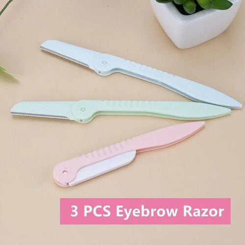 3 Pcs Facial Razors Eyebrow Razor Shave Hair & Exfoliate Face Ladies Shaver Tool-0