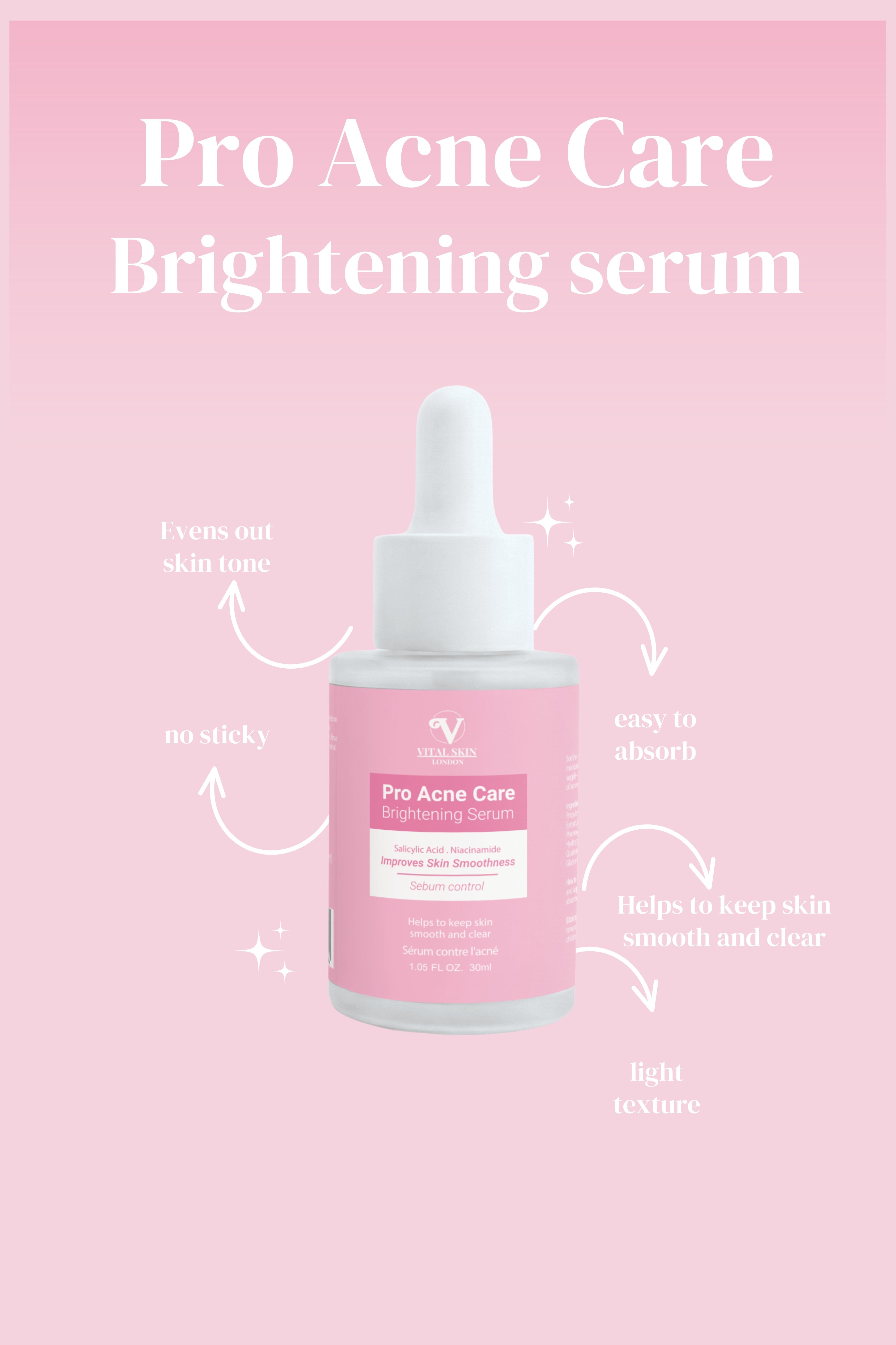 Pro Acne Care Brightening Serum with Salicylic acid & Niacinamide