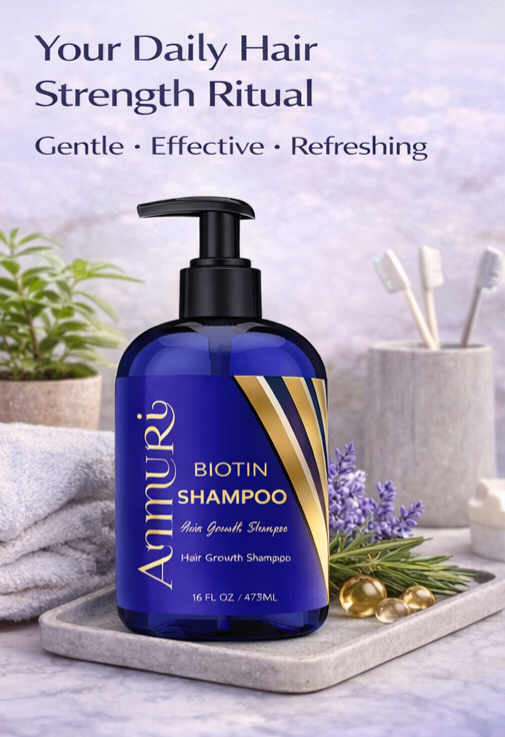 Ammuri Supreme Biotin Shampoo – Daily Hair Care for Thicker-Looking Hair (473ml)-4